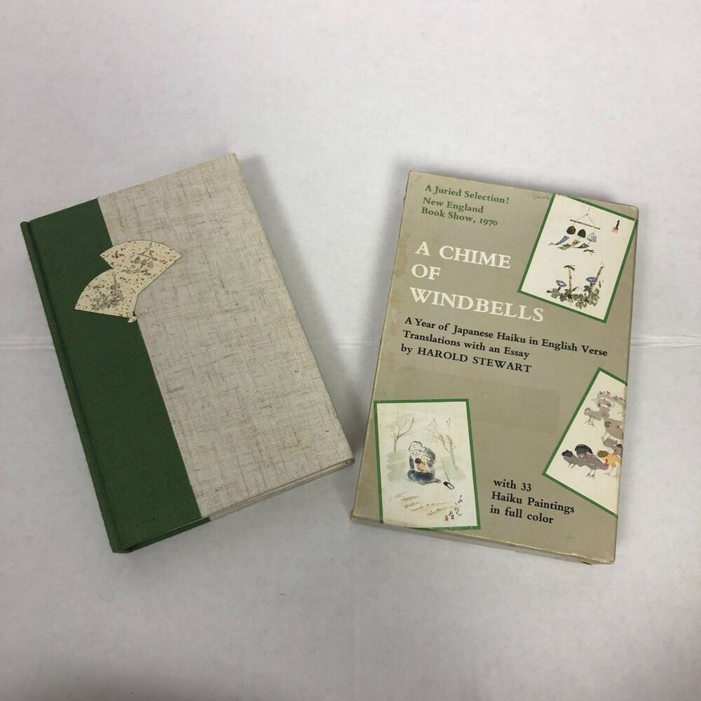 A Chime of Windbells Harold Stewart 1981 Book w/ Slipcase HAIKU PAINTINGS